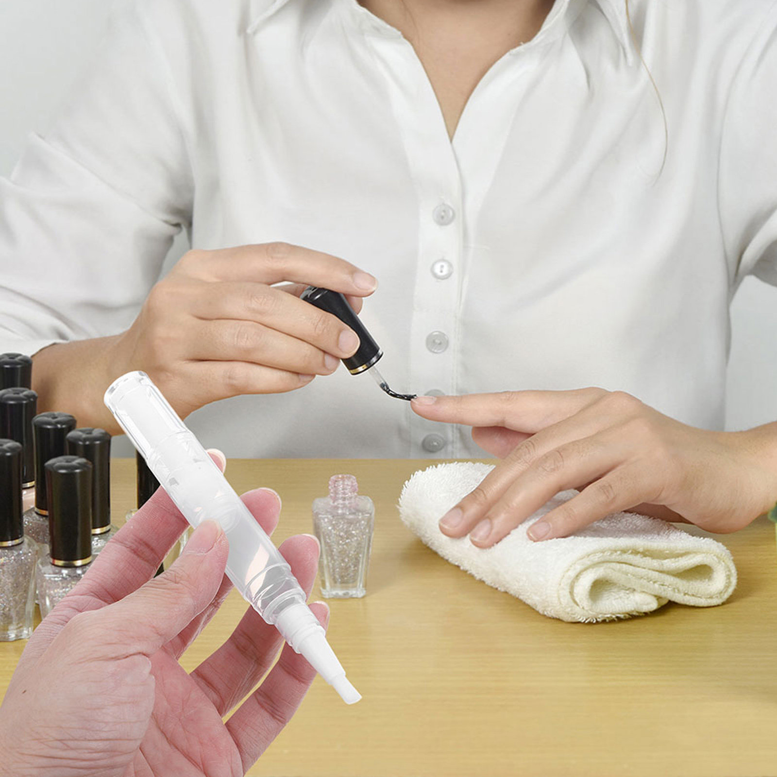 Cuticle Oil Pen - Набор из 5 прозрачных многоразовых ручек-аппликаторов