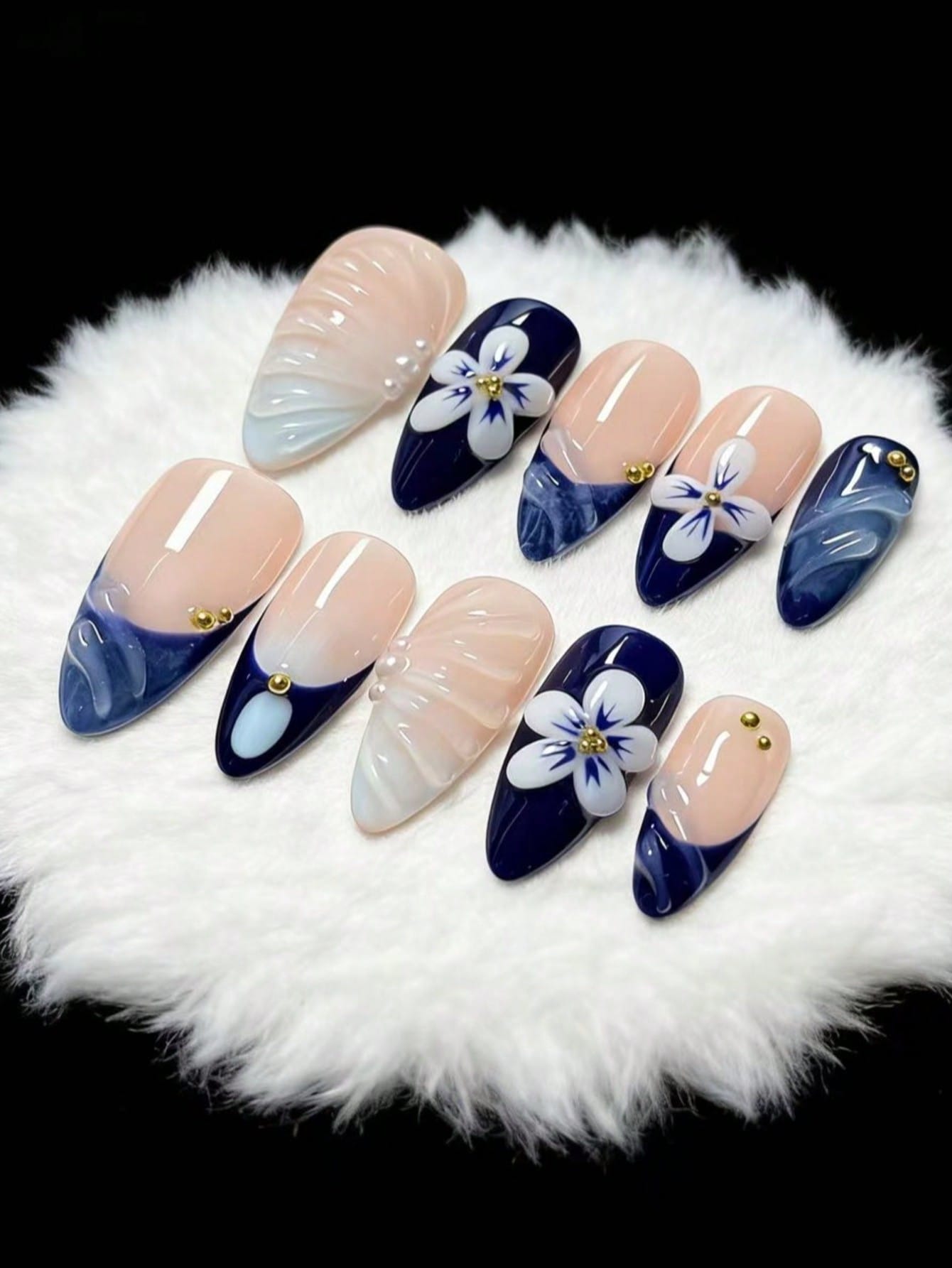 Nail Art French - Набор из 10 предметов: Накладные ногти