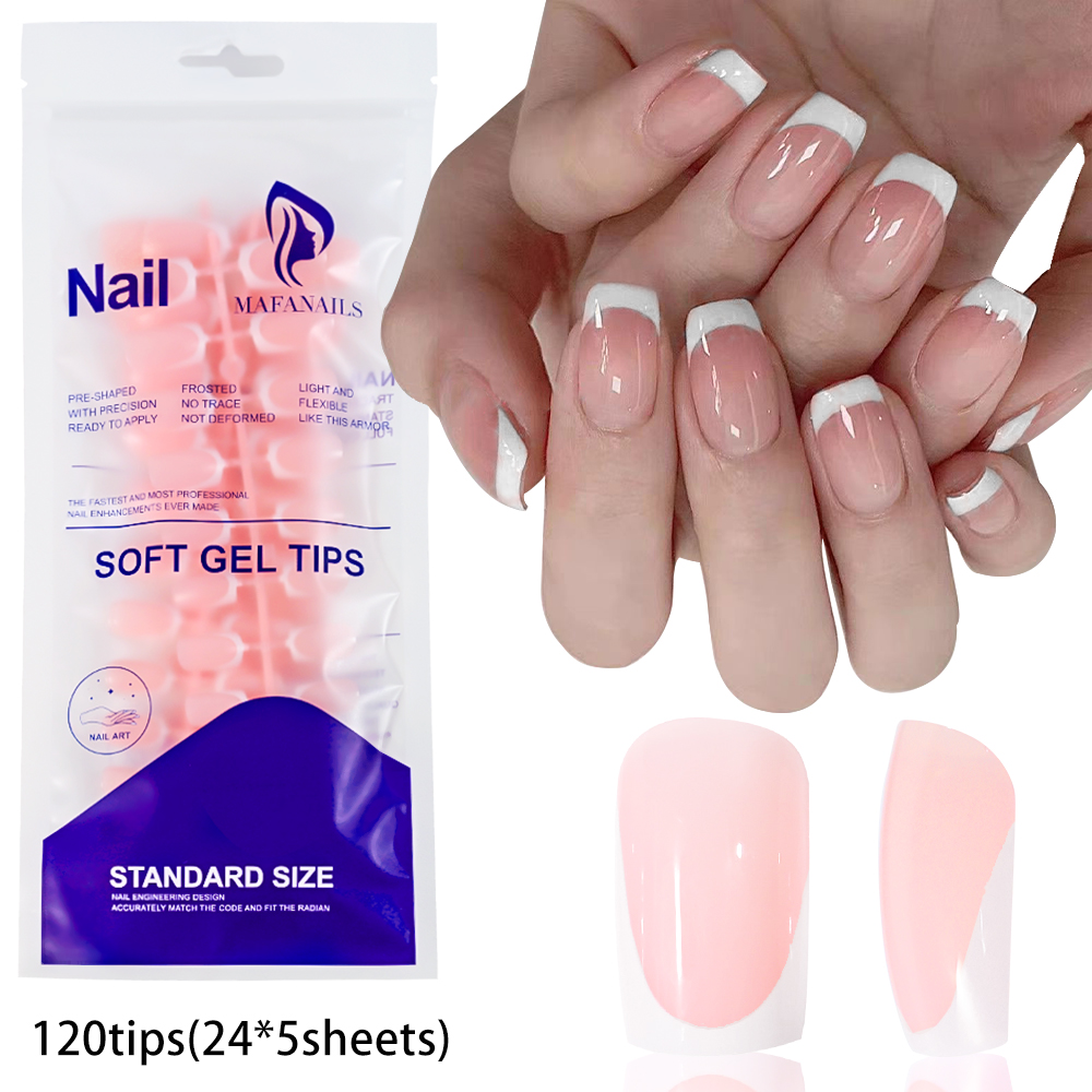 Nail Art Y2K - 120 шт. глянцевые короткие квадратные накладные