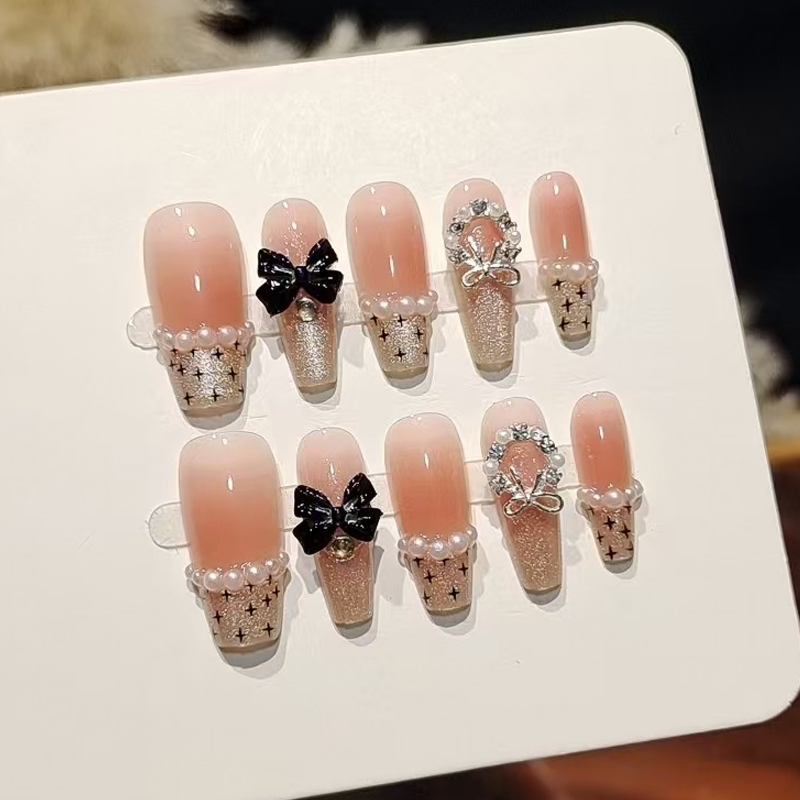 Nail Art French - 10 шт. французских накладных ногтей с
