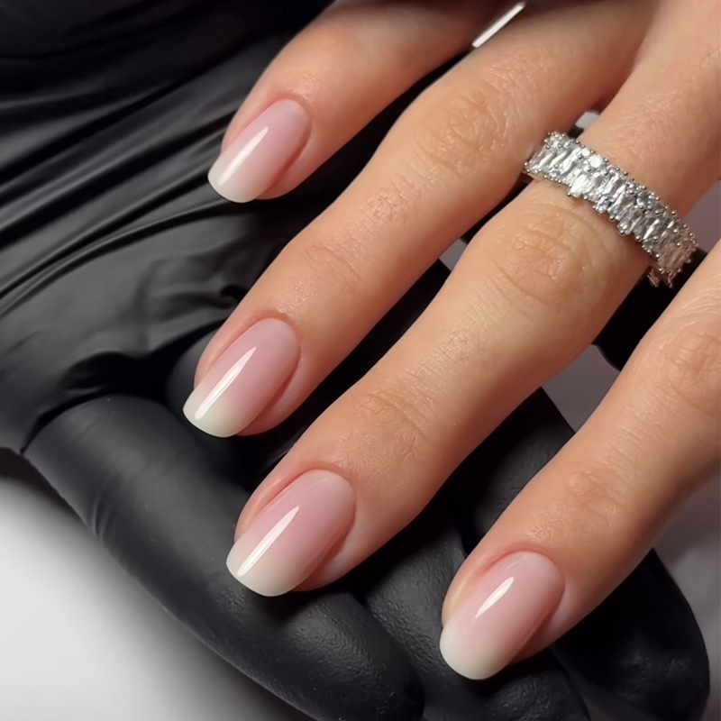 Nail Art French - 24 шт., простые балетные блестящие съемные