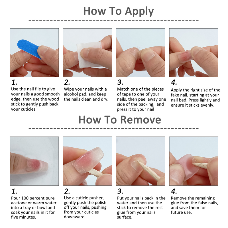 10 шт. розовый французский пре – обзор и цена Nail Art Natural Simple