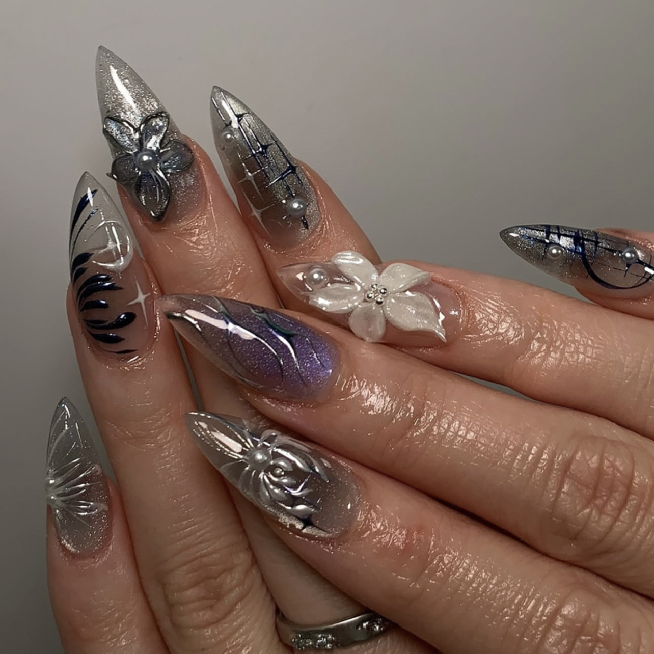 24 шт. накладных ногтей формы  – обзор и цена Nail Art Y2K