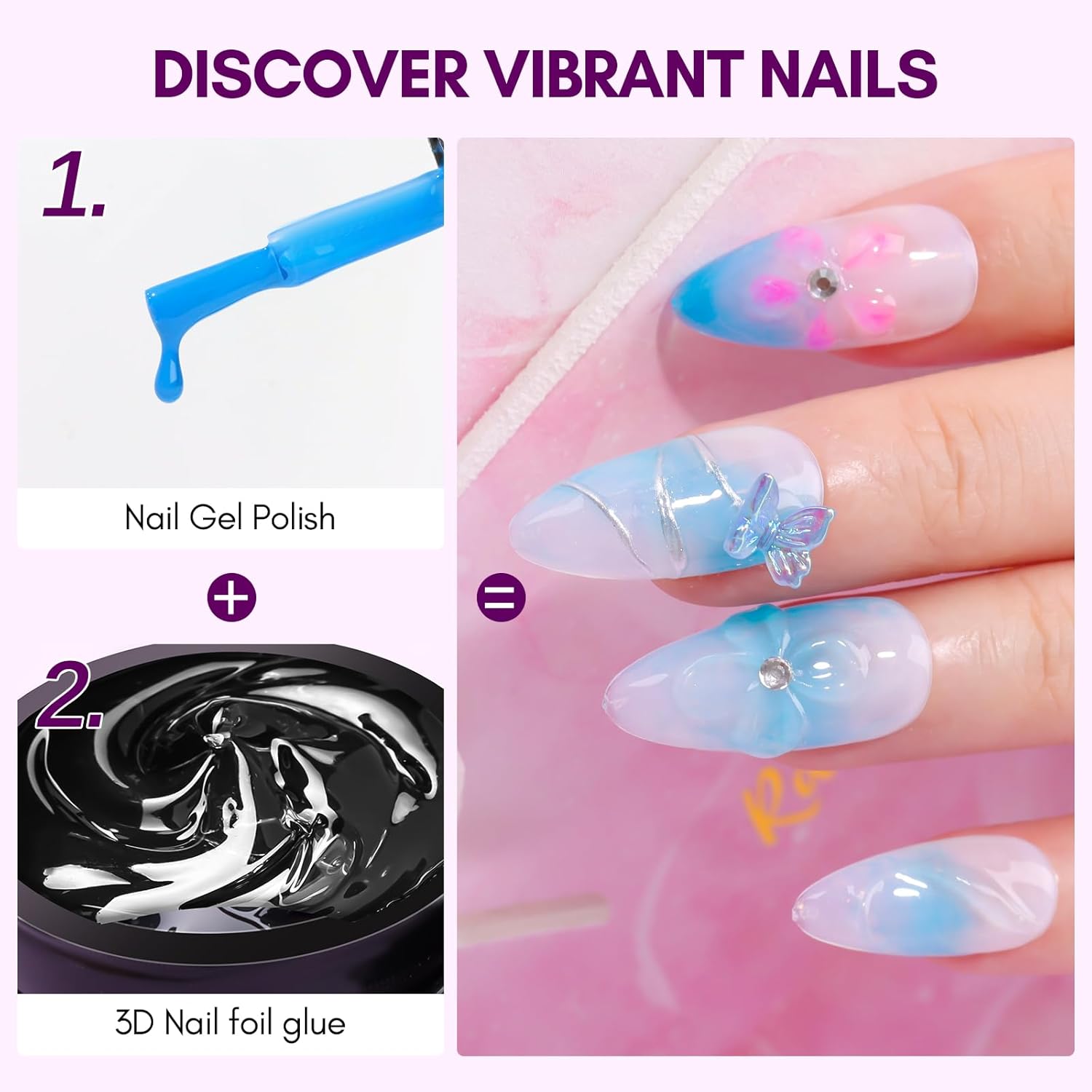 Гель для ногтей Makartt 3D, 8  – обзор и цена Nail Foil Transfer