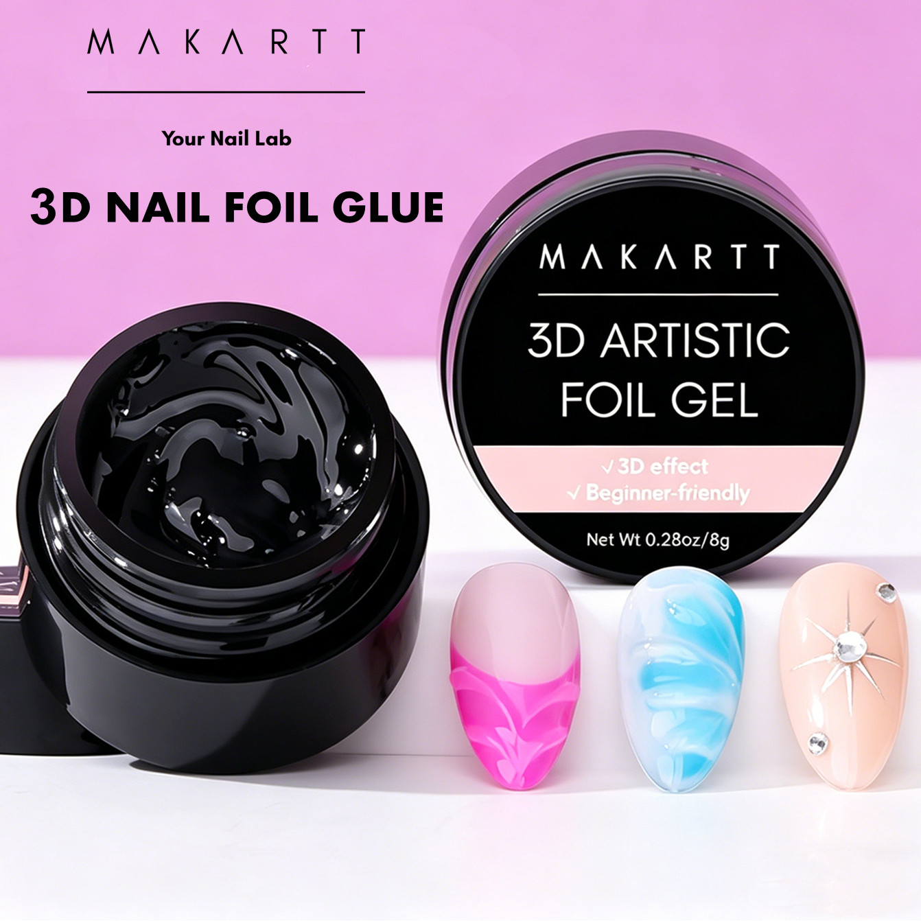 Гель для ногтей Makartt 3D, 8  – обзор и цена Nail Foil Transfer
