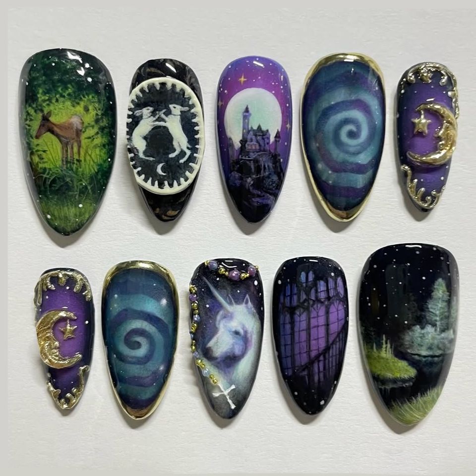 24 шт., винтажные накладные но – обзор и цена Nail Art Y2K