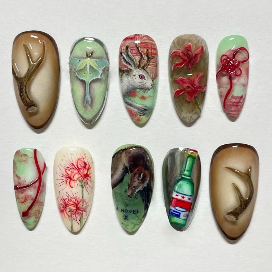 24 шт., винтажные накладные но – обзор и цена Nail Art Y2K