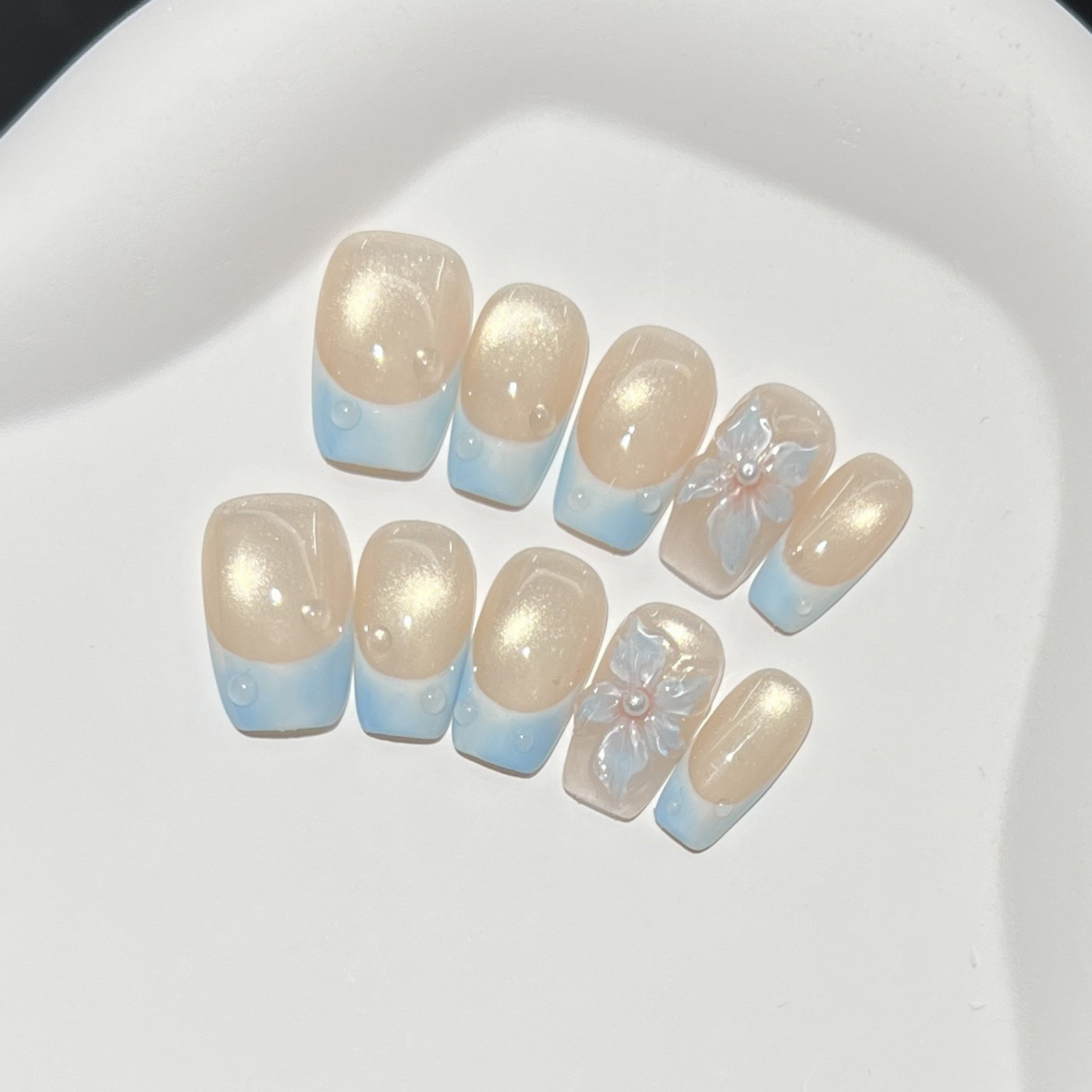 10 шт. французских синих глянц – обзор и цена Nail Art French