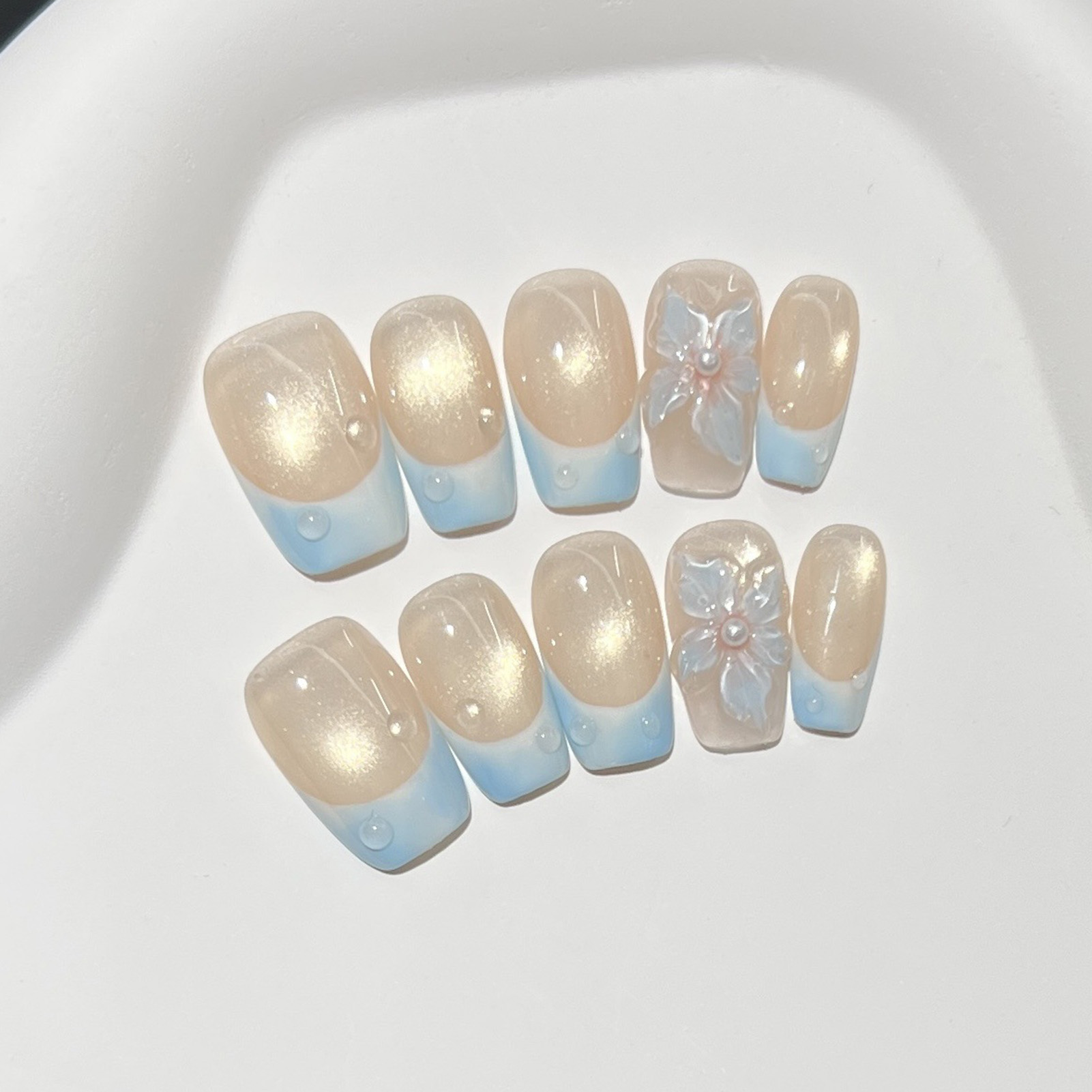 10 шт. французских синих глянц – обзор и цена Nail Art French