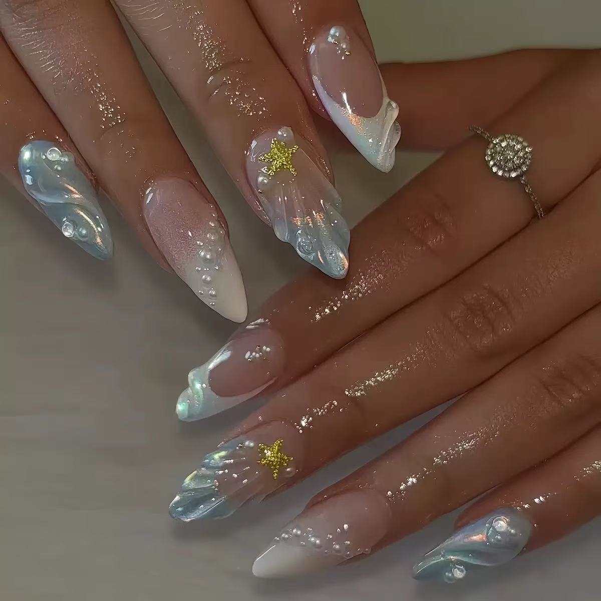 24 шт. коротких овальных 3D-на – обзор и цена Nail Art French