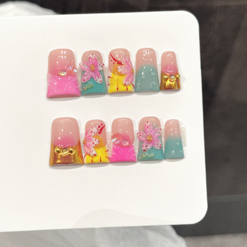 10 шт., накладные ногти в океа – обзор и цена Nail Art French