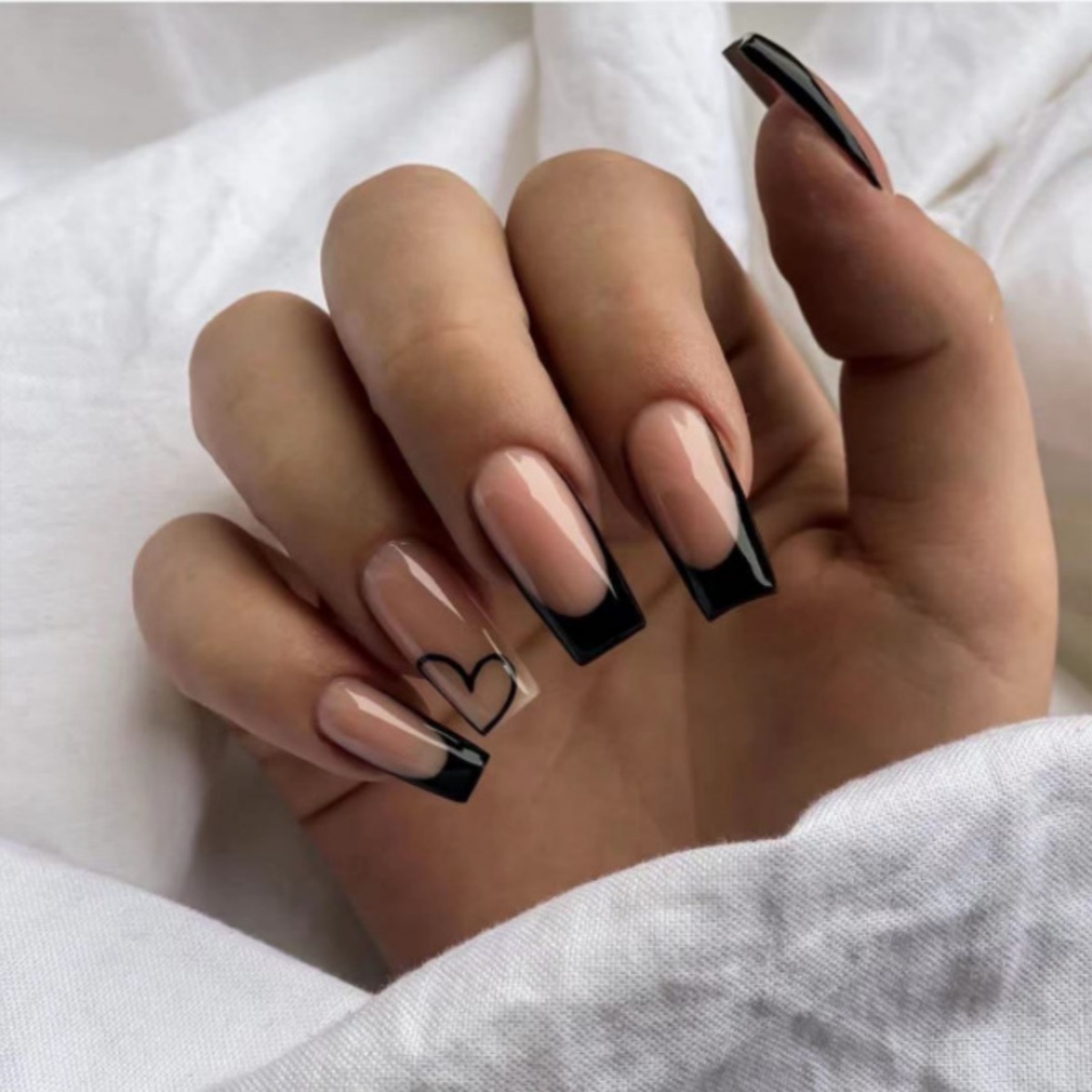 24 шт., черные французские нак – обзор и цена Nail Art French