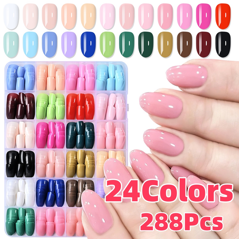 24 цвета (288 шт.) Красочные к – обзор и цена Nail Art Y2K