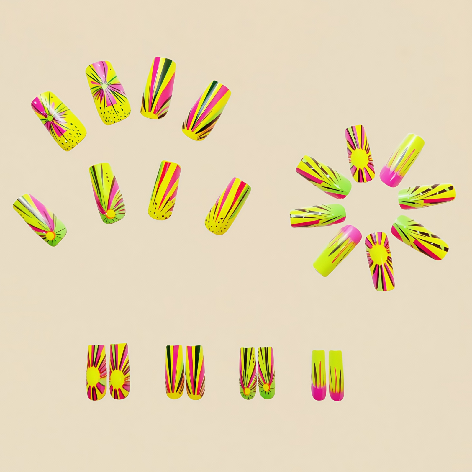 Красочные накладные ногти с эф – обзор и цена Nail Art Ombre