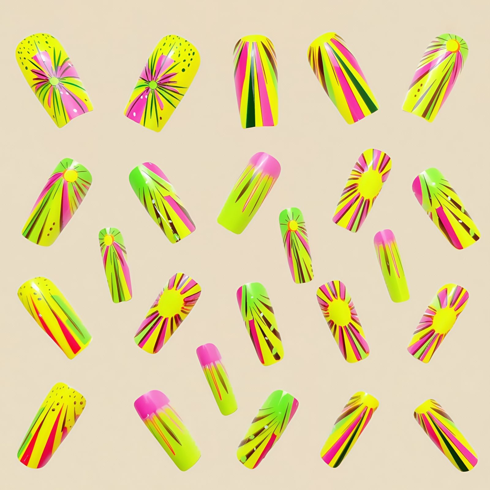 Красочные накладные ногти с эф – обзор и цена Nail Art Ombre