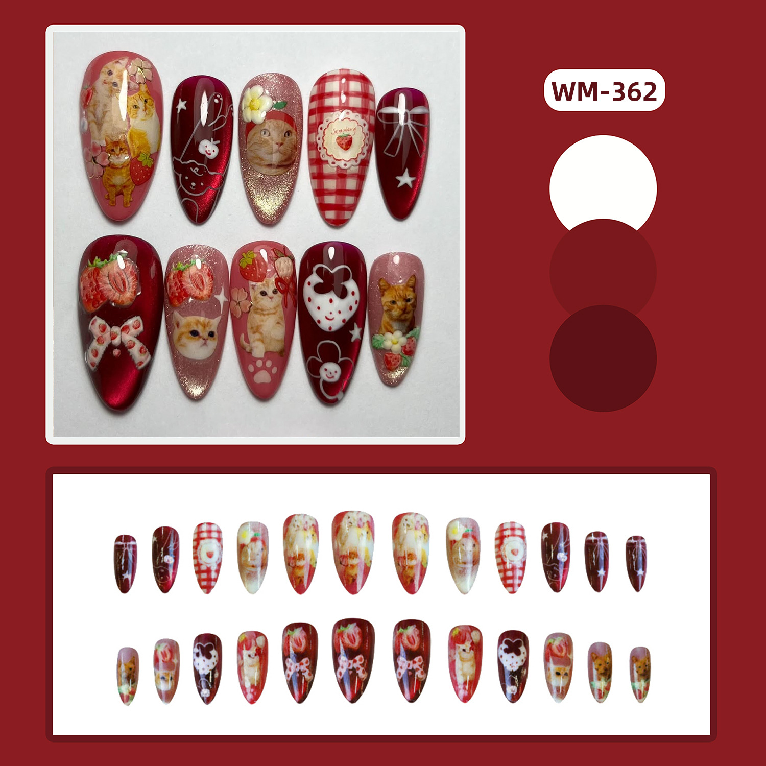 24 шт., накладные ногти с клуб – обзор и цена Nail Art Y2K